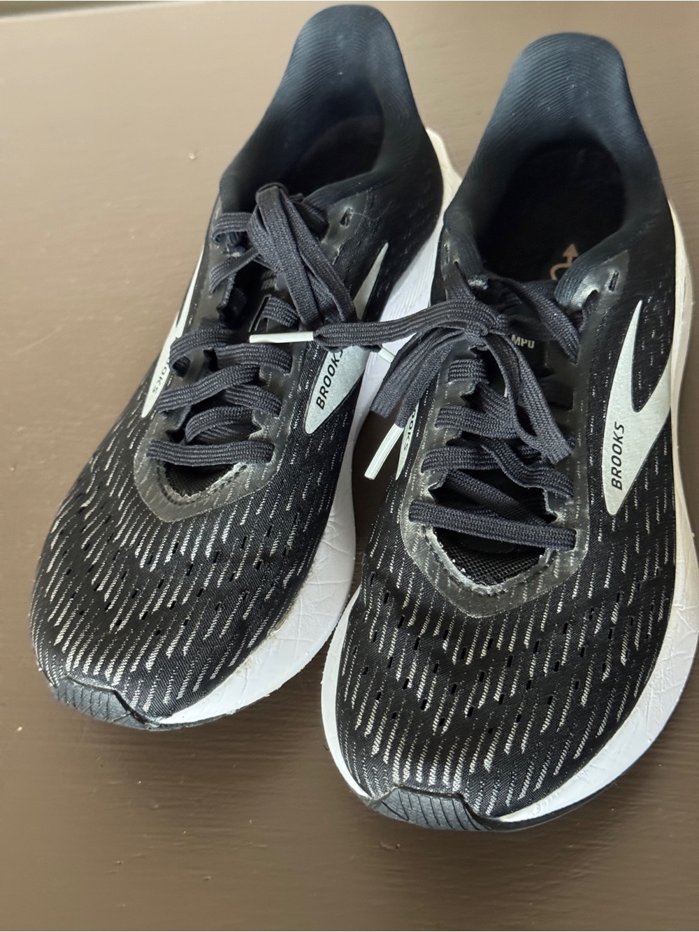 Brooks Black and White Athletic Running Sneakers